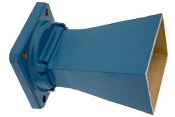 PE9858-10 - WR-112 Waveguide Standard Gain Horn Antenna Operating from 7.05 GHz to 10 GHz with a Nominal 10 dBi Gain with Square Cover Flange