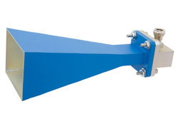 PE9858/NF-15 - WR-112 Waveguide Standard Gain Horn Antenna Operating from 7.05 GHz to 10 GHz with a Nominal 15 dB Gain N Female Input