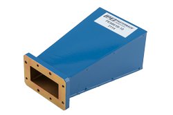 PE9861B-10 - WR-187 Waveguide Standard Gain Horn Antenna, 3.95 GHz to 5.85 GHz Frequency Range, 10 dBi Gain, Flange
