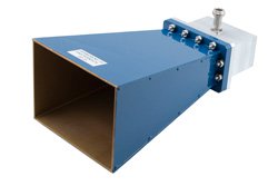 PE9863B/NF-10 - WR-284 Waveguide Standard Gain Horn Antenna Operating from 2.6 GHz to 3.95 GHz with a Nominal 10 dB Gain N Female Input