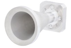 PE9881-20 - WR-15 Waveguide Horn Antenna Operating From 50 GHz to 75 GHz With a Nominal 20 dBi Gain With UG-385/U Round Cover Flange