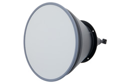 PE9881-42 - WR-15 Waveguide Horn Antenna Operating From 50 GHz to 75 GHz With a Nominal 42 dBi Gain With UG-385/U Round Cover Flange