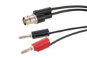 PE9912 - Banana Plugs to 75 Ohm BNC Female Adapter Breakout with 6.5 Inch Length Using Red and Black Wires
