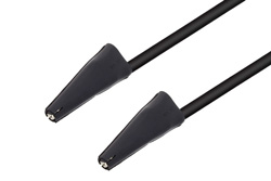 PE9934-72-B - Mini Alligator Clip to Mini Alligator Clip Cable 72 Inch Length Using Black Wire
