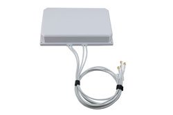 PEANFP1040 - 2400-2500, 3300-3800, 5150-7125 MHz Flat Panel MIMO Antenna, 6 dBi Gain, 4 RP SMA Male Connectors