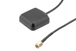 PEANGPS1010 - 31 dBi Active GPS/GLONASS Magnet Mount Antenna RHCP 1575/1602 MHz, RG174 SMA Male IPX6