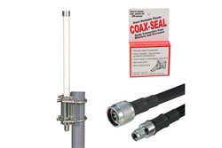 PEANKIT1000 - Helium Hotspot Antenna Upgrade Kit, 3dBi 900MHz Omni w/ N Male to RP-SMA Plug, 6ft Low Loss 400 Cable