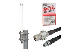 PEANKIT1002 - Helium Hotspot Antenna Upgrade Kit, 3dBi 900MHz Omni w/ N Male to RP-SMA Plug, 10ft Low Loss 400 Cable and Lightning Protector