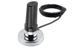 PEANMOB1003-RSP - 143-432MHz, 4.5 dBi Gain, Omni-directional Antenna with Magnetic NMO Mount, Reverse Polarity-SMA Plug Connector