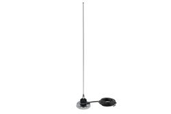 PEANMOB1004-RTP - 136-940MHz, 2.5 dBi Gain, Omni-directional Antenna with Magnetic NMO Mount, Reverse Polarity-TNC Plug Connector