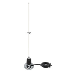 PEANMOB1006-SM - 136-174 MHz, 3.5 dBi Gain, Omni-directional Antenna with Magnetic NMO Mount, SMA-Male Connector