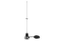 PEANMOB1006-TM - 136-174 MHz, 3.5 dBi Gain, Omni-directional Antenna with Magnetic NMO Mount, TNC-Male Connector