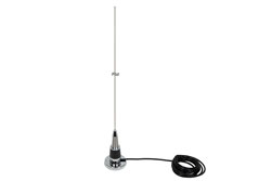 PEANMOB1008-RSP - 136-174 MHz, 3.5 dBi Gain, Omni-directional Antenna with Magnetic NMO Mount, Reverse Polarity-SMA Plug Connector
