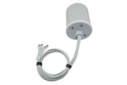 PEANOM1064 - 2400-2500, 5150-7125 MHz Wi-Fi 6E Omni MIMO Antenna, 6 dBi Gain, 8 N Type Female Connectors