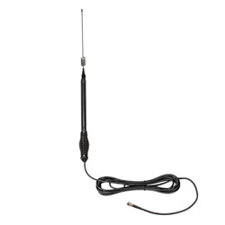 PEANOM1079 - 900, 1800 MHz Omni Antenna 5.5 dBi Gain, 5 mm Spring FME Male Connector, Black Stainless Steel