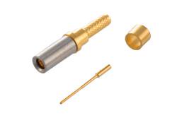 PEMACTRF16S02 - M39029 Socket Size 16 D38999 Contact (M39029/78-433) for RG178 Cable, 700 MHz Max Frequency