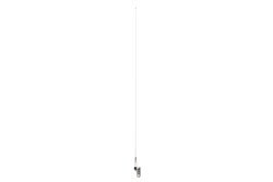 PEMAROM1006 - 24.5 to 29.5 MHz, Omni Marine Antenna, 3 dBi, UHF Female (SO239) Connector, White, Stainless Steel Radome, Vertical Polarization