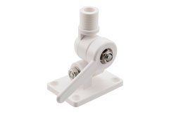 PEMARRM01 - Dual Swivel Rachet Style Marine Antenna Mount, Anti Corrosion ABS, 1"-14 Male Threads