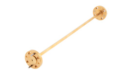 WR-5 Straight Waveguide Section 6 Inch Length, UG-387/U-Mod Round Cover Flange from 140 GHz to 220 GHz