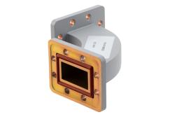 PEW159B002 - WR-159 Waveguide H-Bend with UG Cover and Grooved Flanges Operating from 4.64 GHz to 7.05 GHz