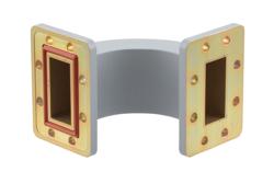 PEW187B001 - WR-187 Waveguide E-Bend with UG Cover and Grooved Flanges Operating from 3.94 GHz to 5.99 GHz