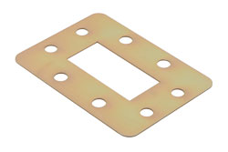 PEW187FS1 - WR-187 Waveguide Shim, CPR-187F Flange Configuration, Frequency Range: 3.94 GHz to 5.99 GHz, 1 mm Thick Aluminum Construction