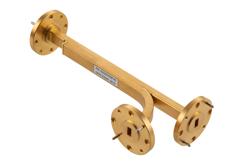 PEW22CP006-30 - WR-22 Waveguide 30 dB Broadwall Coupler, UG-383/U Flange, 33 GHz to 50 GHz, Brass