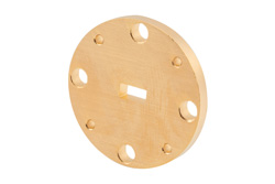 PEW22FS3 - WR-22 Waveguide Shim, UG-Cover Round flange, 3mm Brass