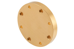 PEW22SP4 - WR-22 Waveguide Short Plate, UG-Cover Round Flange, 4mm Copper