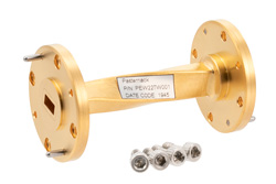 PEW22TW001 - WR-22 90 Degree Waveguide Twist with a UG-383/U Flange Operating from 33 GHz to 50 GHz