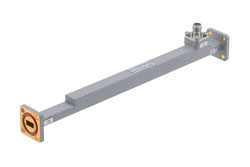 PEW28CP005-20 - WR-28 Waveguide 20 dB Broadwall Coupler, UG Grooved Flange, 2.92mm Female Coupled Port, 26.5 GHz to 40 GHz, Copper