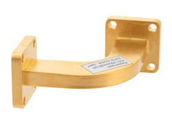 PEW42B100 - WR-42 Waveguide H-Bend with UG-595/U Flange Operating from 18 GHz to 26.5 GHz