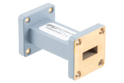 PEW42S001-1.5 - WR-42 Straight Waveguide Section 1.5 Inch Length, UG-595/U Cover Flange from 18 GHz to 26.5 GHz in Aluminum