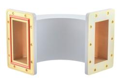 PEW430B001 - WR-430 Waveguide E-Bend with UG Cover and Grooved Flanges Operating from 1.72 GHz to 2.61 GHz
