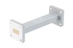 PEW62S001-4 - WR-62 Straight Waveguide Section 4 Inch Length, UG Square Cover and Grooved Flange from 11.9 GHz to 18 GHz