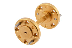 WR-6 45 Degree Right-hand Waveguide Twist with a UG-387/U-Mod Flange Operating from 110 GHz to 170 GHz