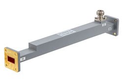 PEW75CP001-30 - WR-75 Waveguide 30 dB Broadwall Coupler, UG Cover Flange, N-Type Female Coupled Port, 9.84 GHz to 15 GHz, Copper
