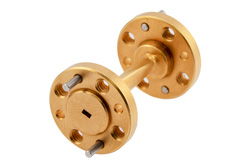 WR-8 90 Degree Right-hand Waveguide Twist with a UG-387/U-Mod Flange Operating from 90 GHz to 140 GHz