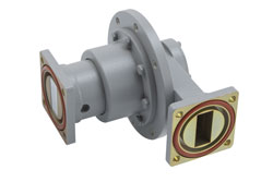 PEW90RJ0003 - WR-90 300 W Waveguide Rotary Joint in the X Band Frequency range, 9.24 GHz to 9.64 GHz, UG Round Choke Flanges, U-Style