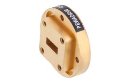 PEWAD5006 - WR-42 Waveguide Bulkhead Adapter UG-595/U Square Cover Flange, 18 GHz to 26.5 GHz