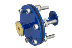 PEWAD5007 - WR-22 Waveguide Bulkhead Adapter UG-383/U Round Cover Flange, 33 GHz to 50 GHz