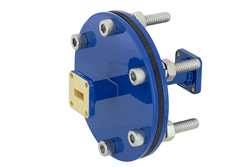 PEWAD5010 - WR-42 Waveguide Bulkhead Adapter UG-595/U Square Cover Flange, 18 GHz to 26.5 GHz