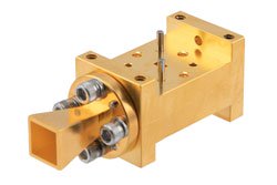 PEWAN012-15OMT - WR-12 Waveguide Dual Polarized Horn Antenna, 60 GHz to 90 GHz Frequency Range, 15 dBi Nominal Gain, UG-387/U Flange