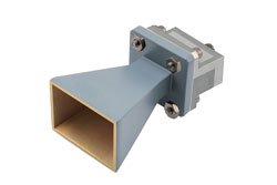 PEWAN051-15ELSF - WR-51 Standard Gain Horn with 15 dBi gain, End Launch SMA Female connector