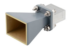 PEWAN062-15ELSF - WR-62 Standard Gain Horn with 15 dBi gain, End Launch SMA Female connector