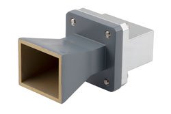 PEWAN075-10ELSF - WR-75 Standard Gain Horn with 10 dBi gain, End Launch SMA Female connector
