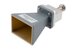 PEWAN075-15ELNF - WR-75 Standard Gain Horn with 15 dBi gain, End Launch N Female connector