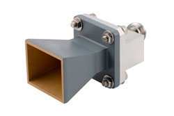 PEWAN090-10ELNF - WR-90 Standard Gain Horn with 10 dBi gain, End Launch N Female connector