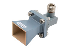 PEWAN090-10NF - WR-90 Standard Gain Horn with 10 dBi gain, Type N Female connector