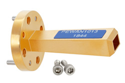 PEWAN1013 - WR-12 Waveguide Standard Gain Horn Antenna Operating from 60 GHz to 90 GHz with a Nominal 10 dBi Gain with UG-387/U-Mod Round Cover Flange